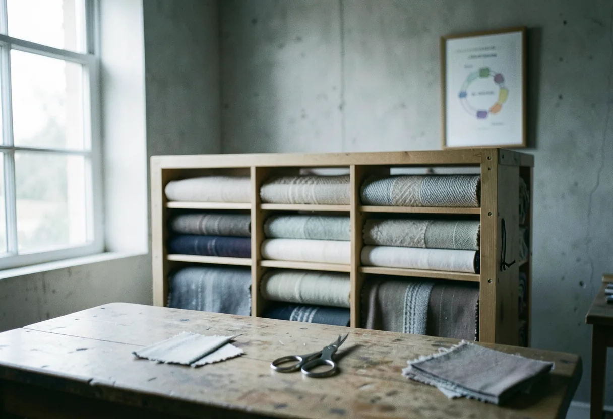 Workshop with sustainable fabrics under soft north light, ultimate guide to sustainable fabrics.